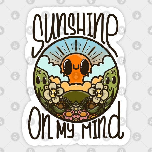 Sunshine on my mind Sticker by Teeger Apparel